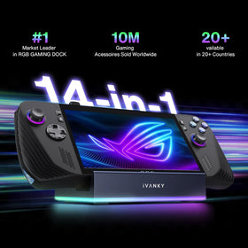 IVANKY 14-in-1 RGB Dock joystick caps protect controls.