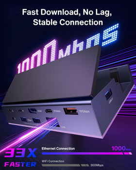 IVANKY 14-in-1 RGB Dock dual USB-A ports for peripherals.