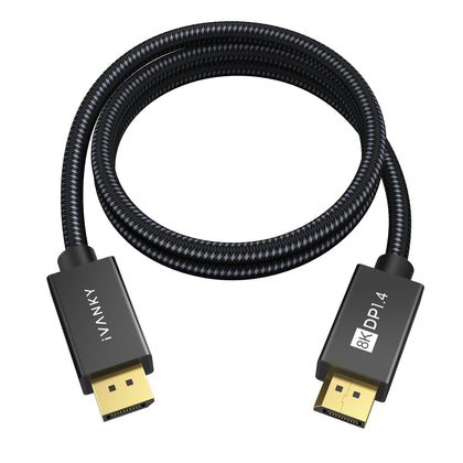 IVANKY 8K DP to DP cable, 3ft, delivering 8K visuals with high bandwidth.