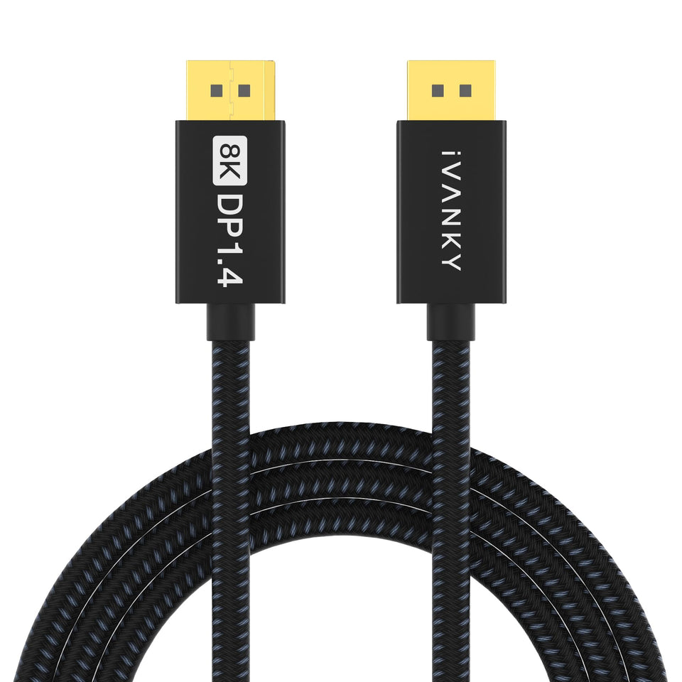 IVANKY DisplayPort cable 10ft with 8K 60Hz and stable signal for gaming monitors