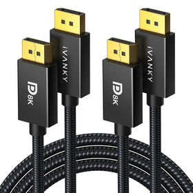 IVANKY front packaging showing dual 10ft DP cables and features for quick selection