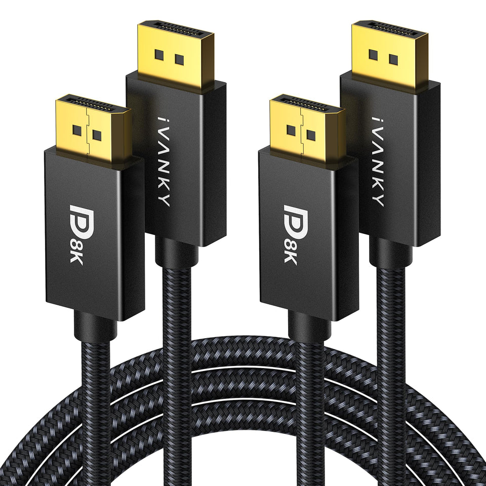 IVANKY front packaging showing dual 10ft DP cables and features for quick selection