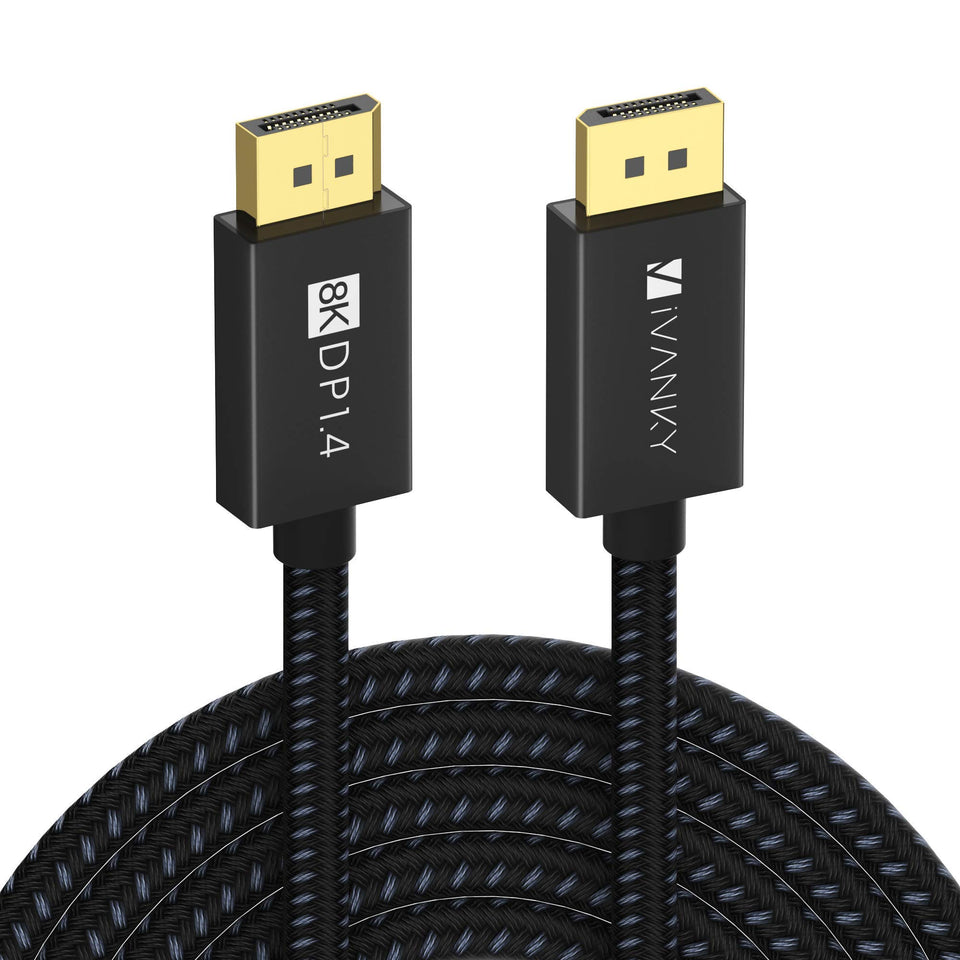 IVANKY front view showing full 15ft cable and connectors for stable high-resolution links
