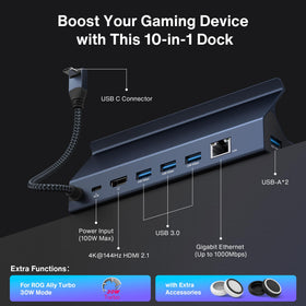 IVANKY dock HDMI connected to monitor demonstrating high-refresh visuals