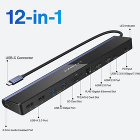 IVANKY USB ports deliver fast data transfer up to 5Gbps