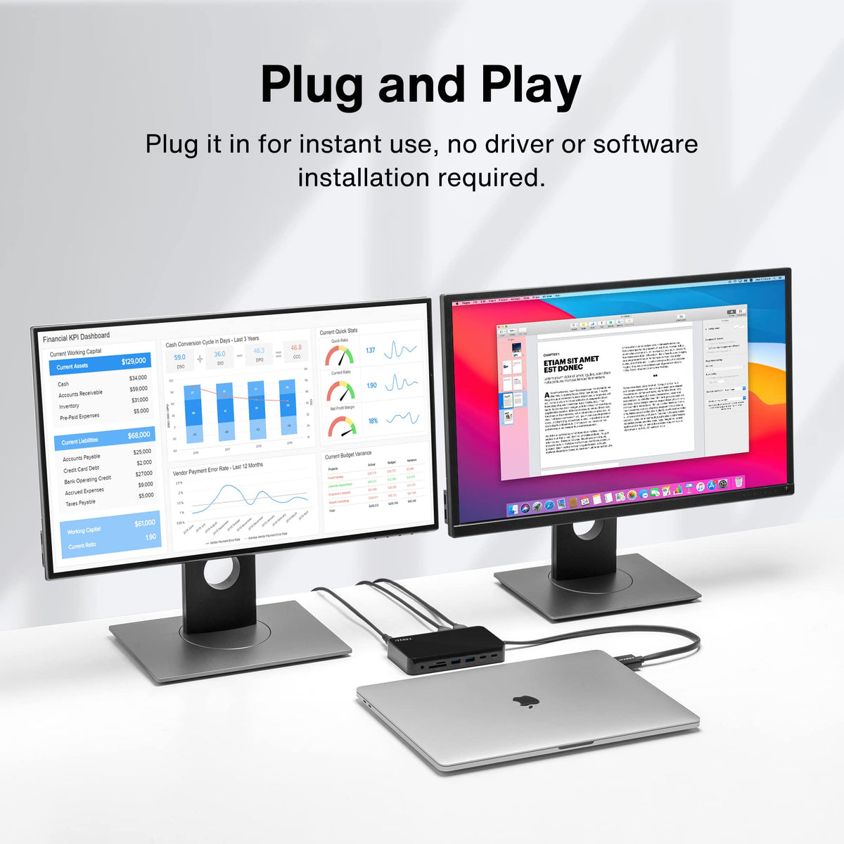IVANKY FusionDock 2.5Gbps Ethernet for stable wired network connection