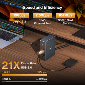 IVANKY FusionDock Pro 2.5Gbps Ethernet port for stable wired networking