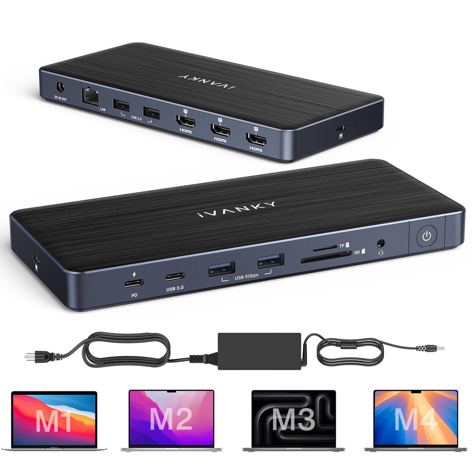 IVANKY FusionDock Pro front panel view shows compact, desk-friendly design.