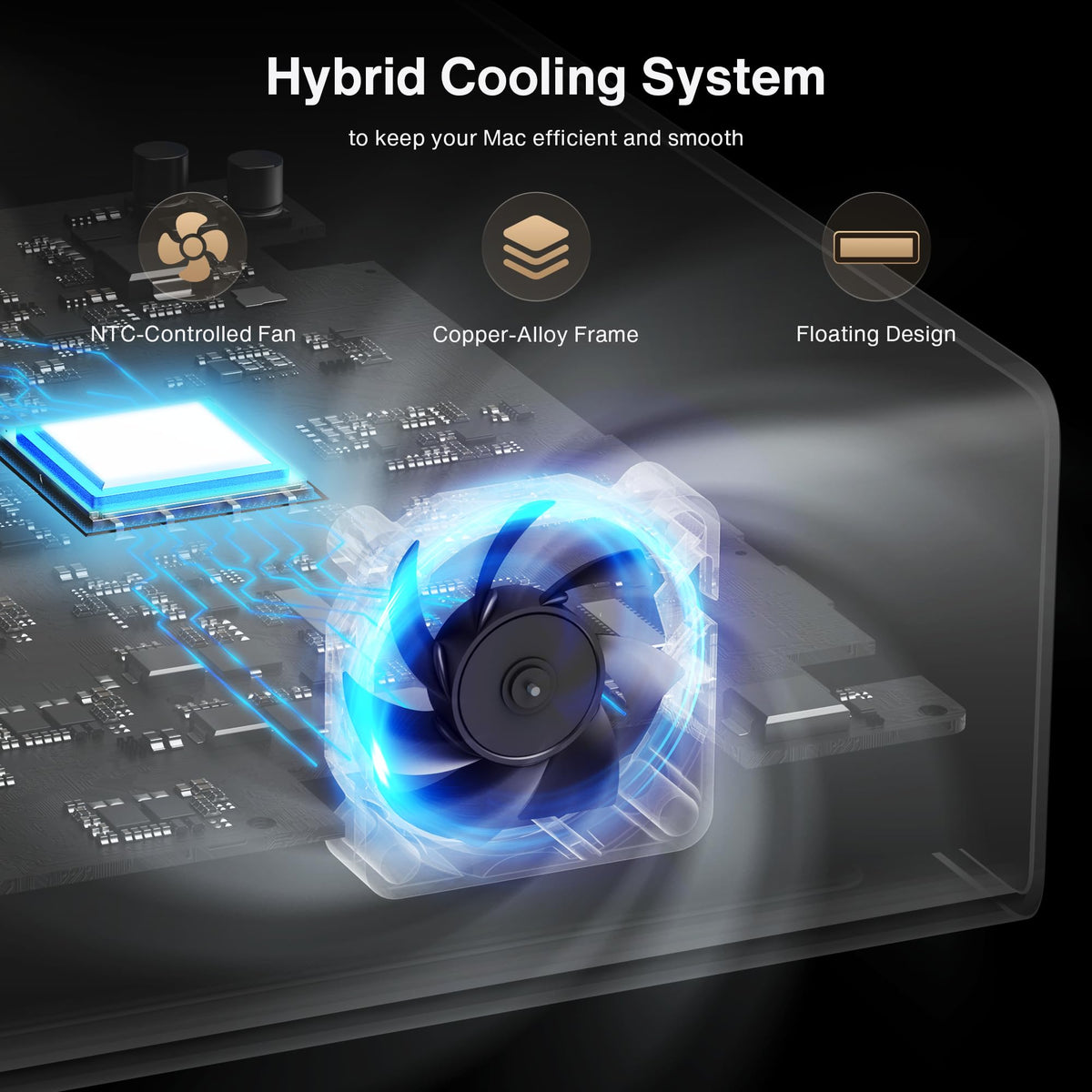 IVANKY FusionDock Ultra triple-layer cooling keeps the Mac cool