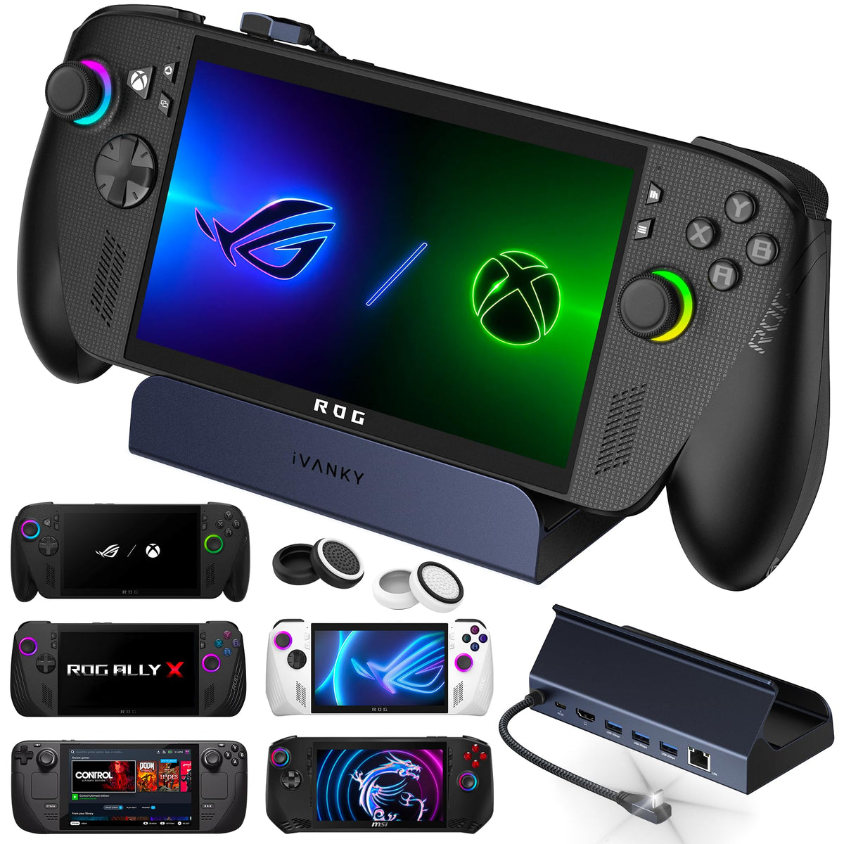 iVANKY ROG Xbox Ally X dock with 4K@144Hz HDMI for immersive gaming