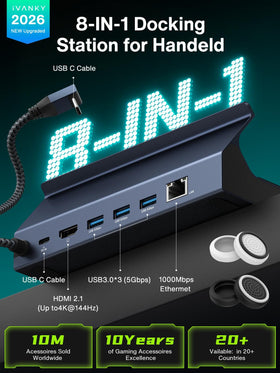 iVANKY dock showing HDMI 2.1 4K@144Hz capability for crisp visuals