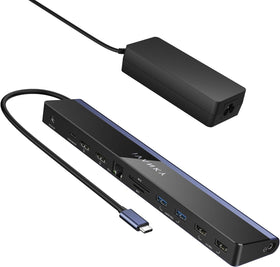 IVANKY USB-C docking station front ports for quick connectivity