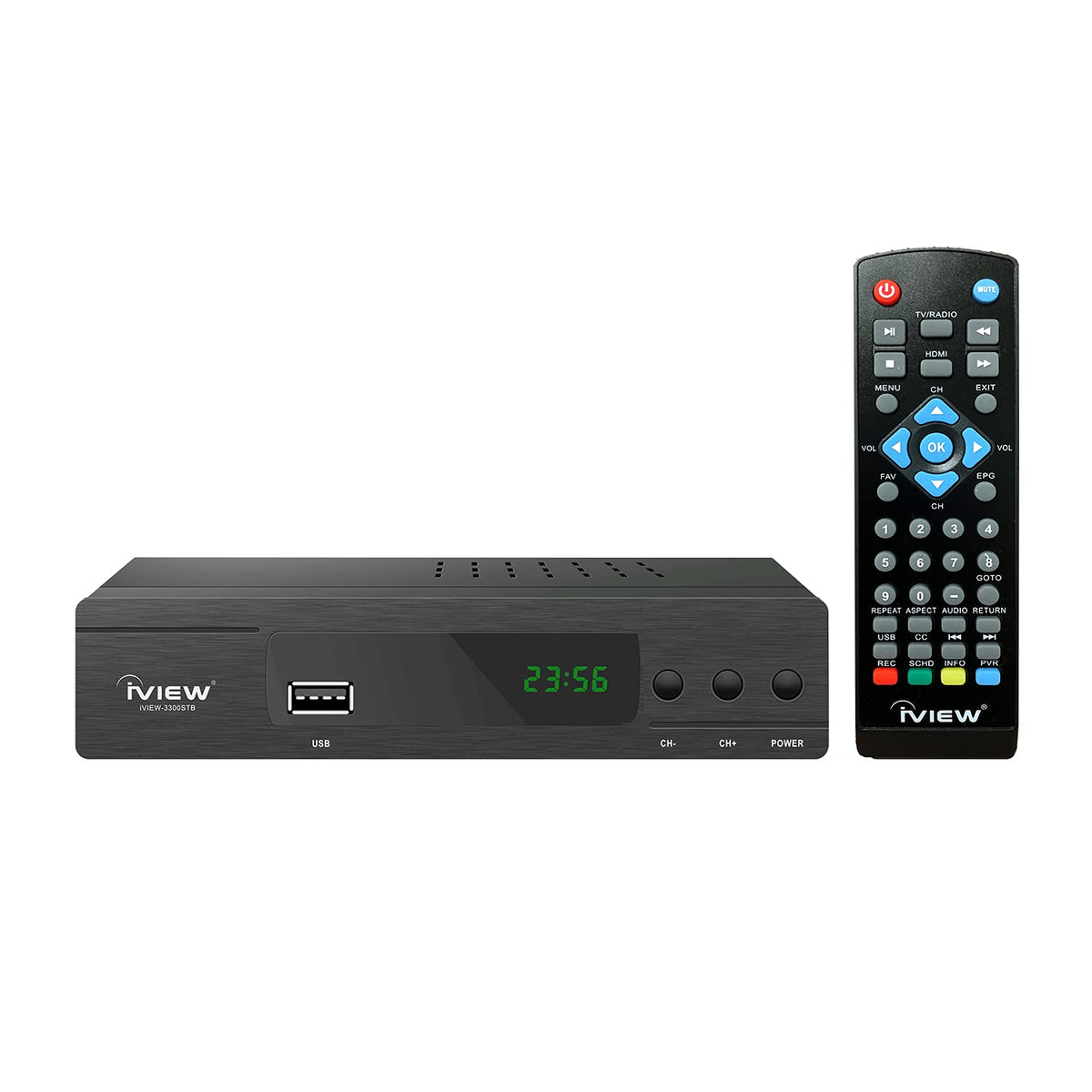 IVIEW 3300STBA front view; compact converter for digital-to-analog upgrade
