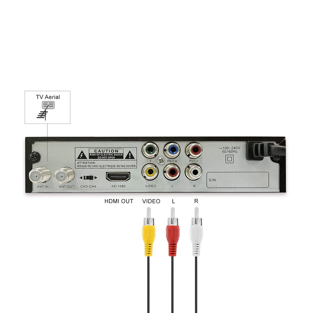 IVIEW 3300STBA remote control for quick navigation and scheduling