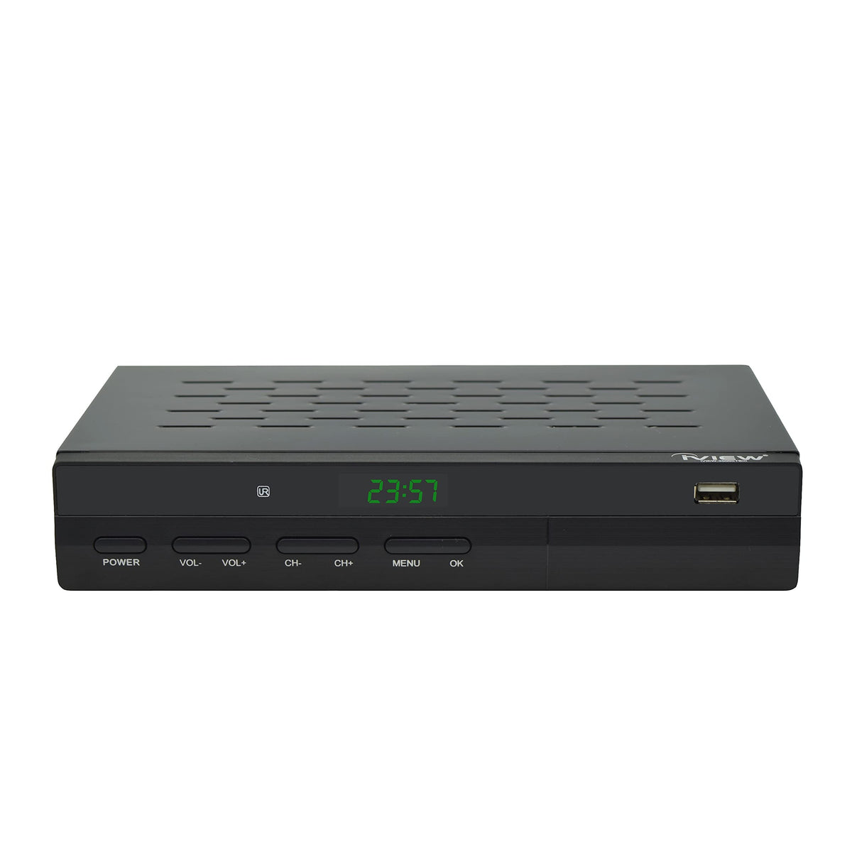 IVIEW 3500STB III front view showing compact digital converter box for easy setup