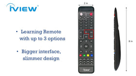 IVIEW next to remote for size comparison and compact convenience