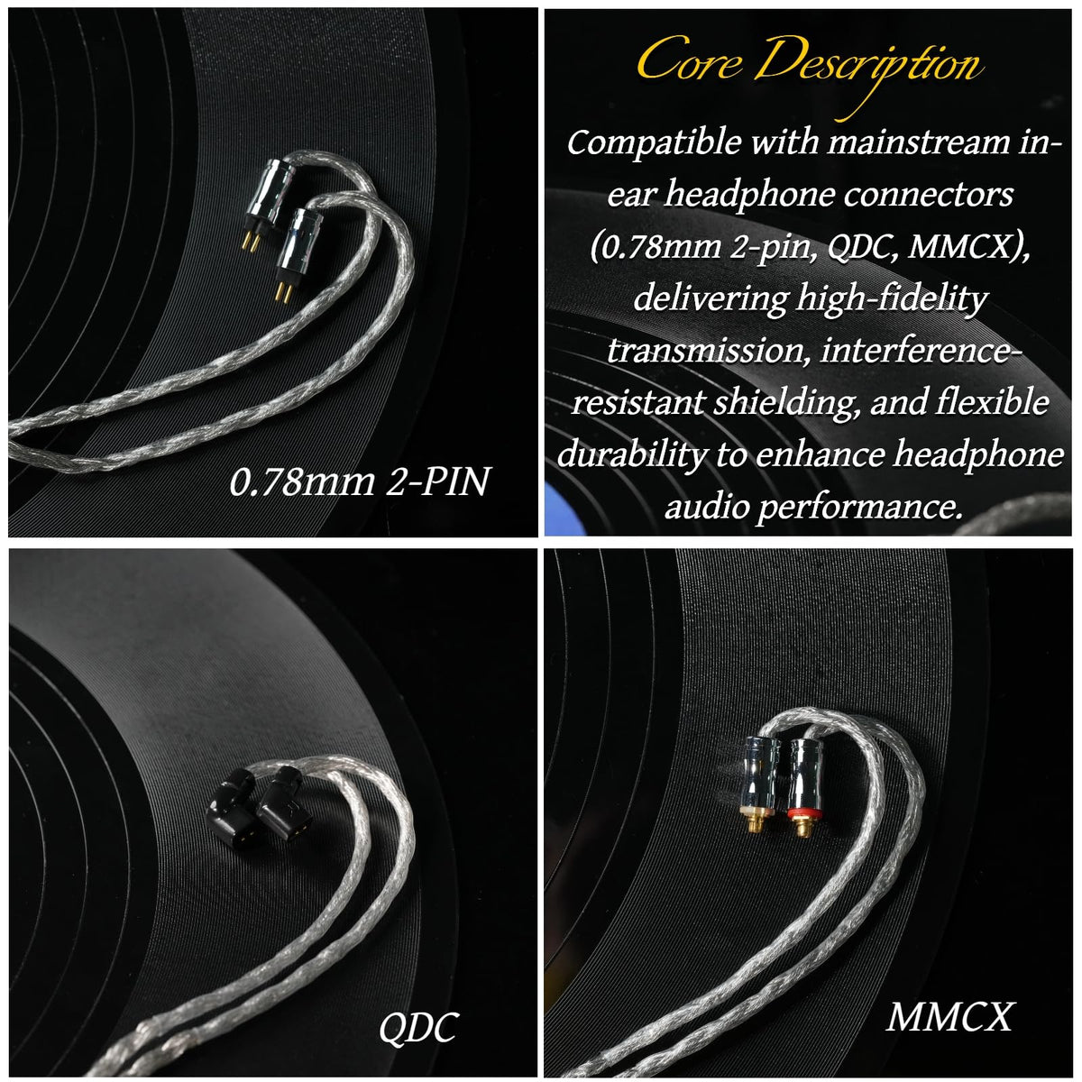 ivipQ OCC silver-plated core delivers crisp highs and smooth mids
