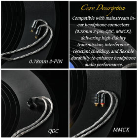 ivipQ OCC silver-plated core delivers crisp highs and smooth mids