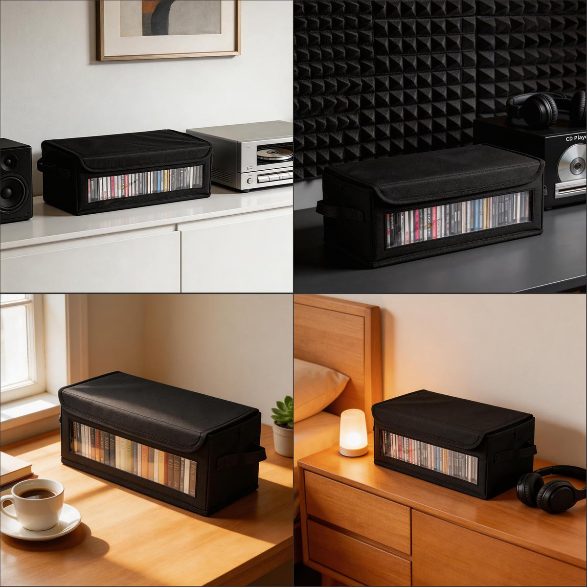 ivomau storage box capacity of 30+ standard CDs