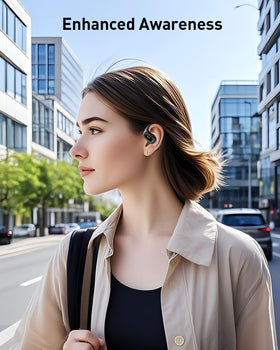 iWALK earbuds highlighting four-mic array for clearer voice calls