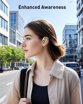 iWALK earbud close-up showing microphone array for clear voice calls