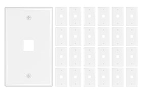 iwillink 1-port keystone wall plate with flush-mount design for organized wiring.