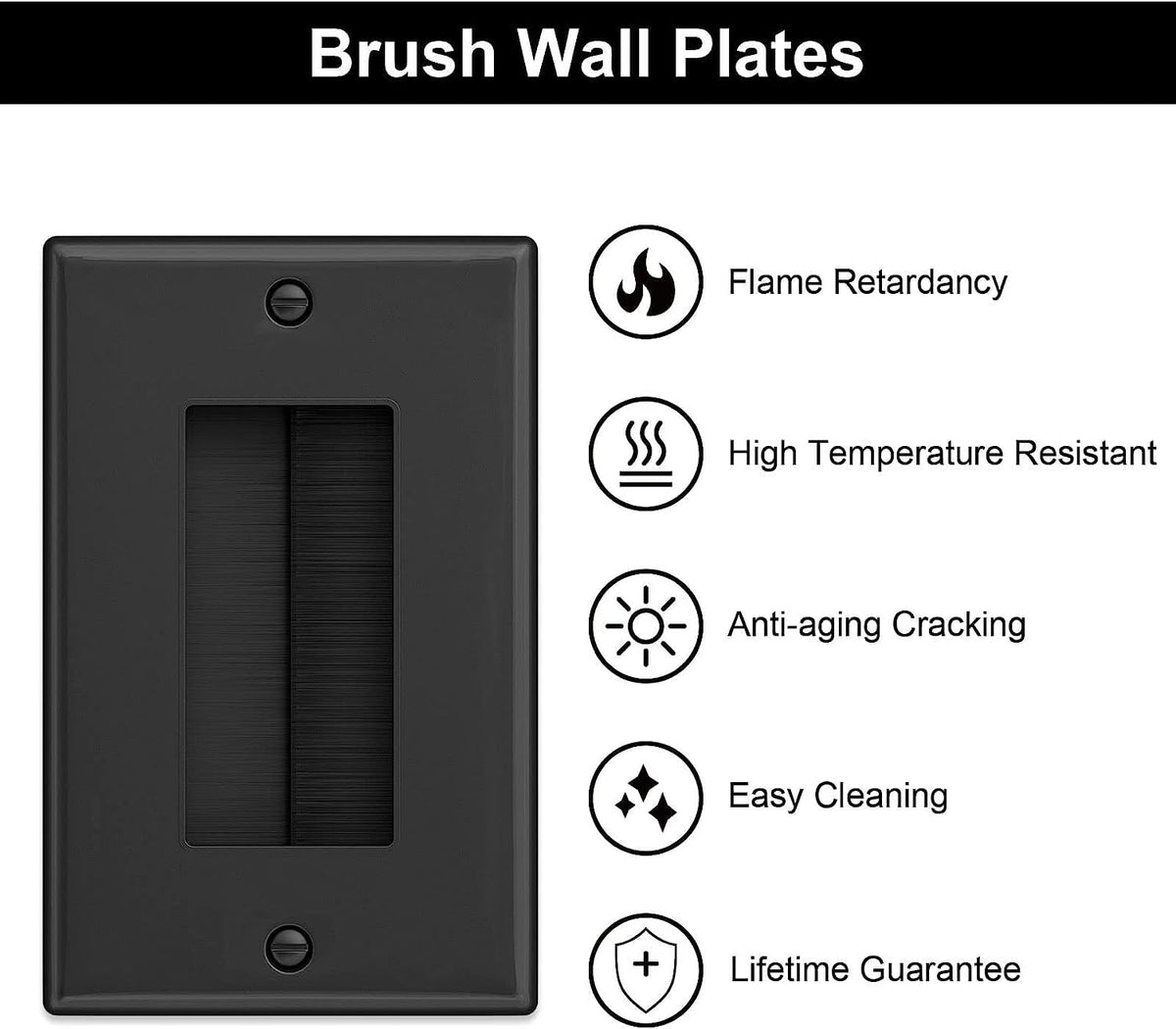 iwillink brush insert detail showing flexible fibers for tidy cable grouping