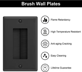 iwillink brush insert detail showing flexible fibers for tidy cable grouping