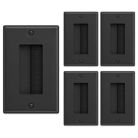 Iwillink Brush Wall Plate 5-pack for clean cable routing through walls