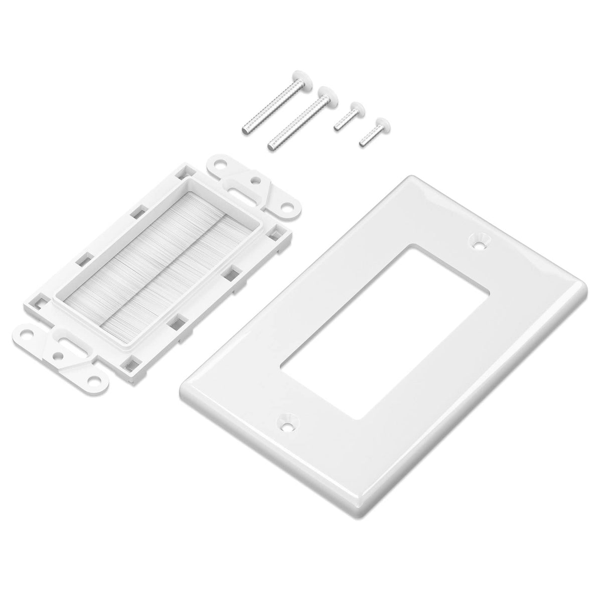 Iwillink Brush Wall Plate polycarbonate durability resists impact and heavy use.