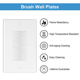 iwillink Brush Wall Plate white surface matching interior decor