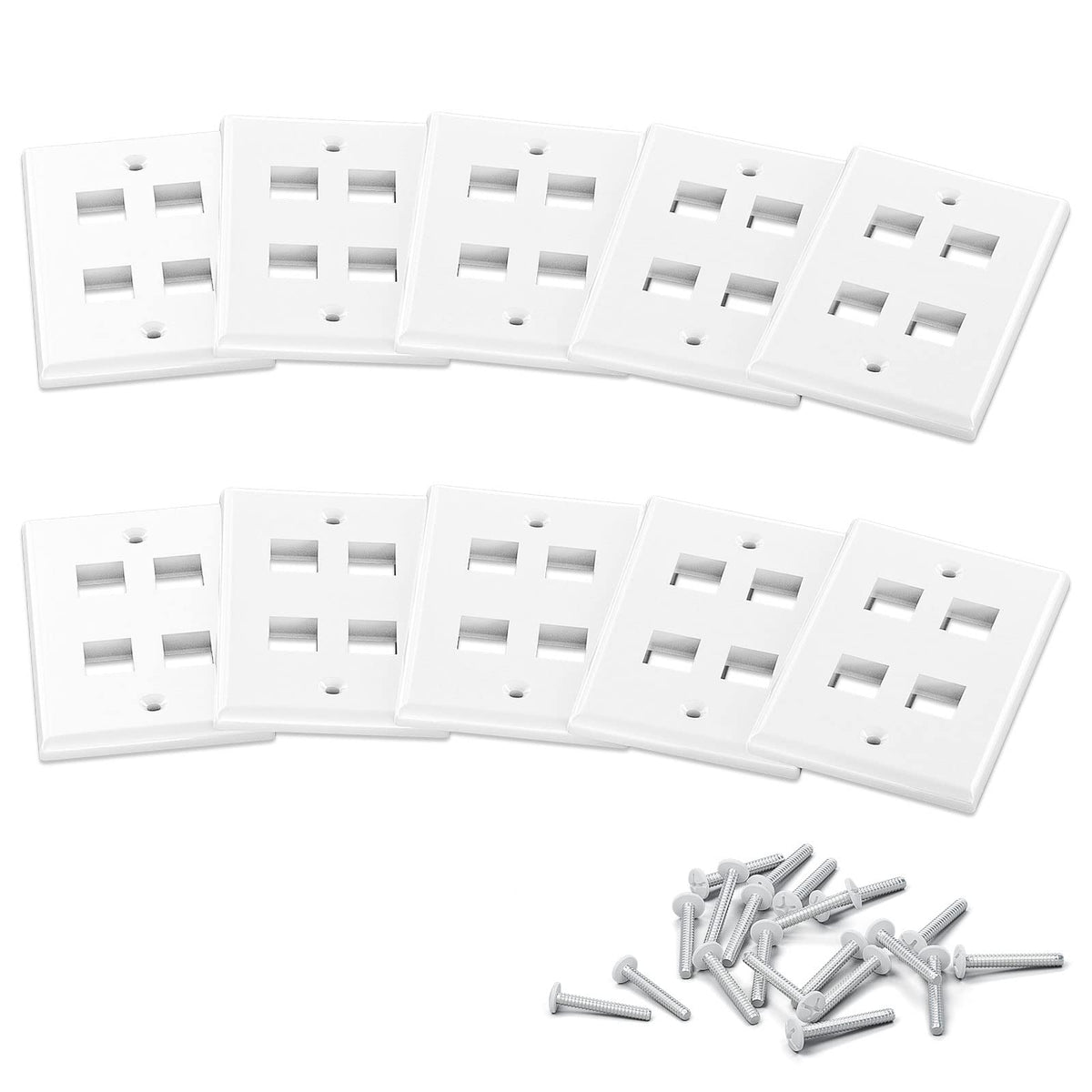 iwillink 4-port wall plate kit arrives with a complete organized accessory bundle.
