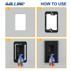 Iwillink wall plate flush mount guide for neat wall integration