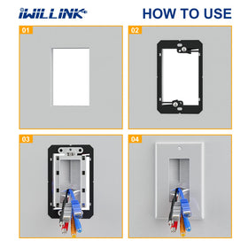 iwillink wall plate white finish blends with decor and reduces dust buildup