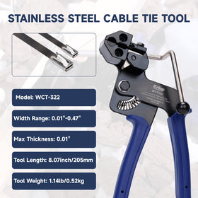 IWISS iCrimp ergonomic cutter handle enables comfortable one-handed operation.