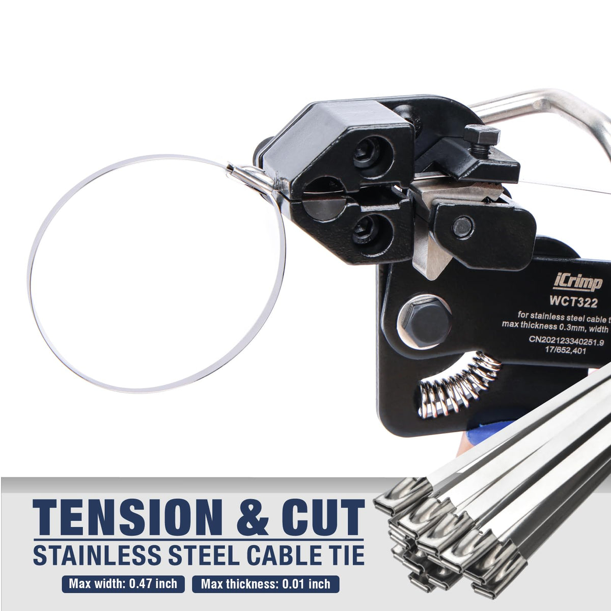 IWISS iCrimp smart extraction tool releases ties quickly.
