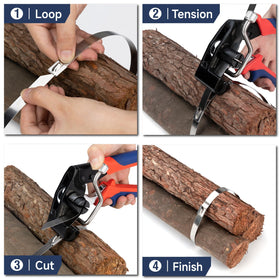 IWISS tool in use tensioning a cable bundle demonstrating secure bundling and faster workflow