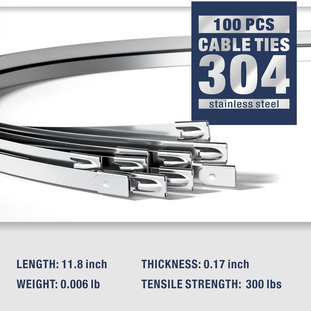 IWISS trimmed stainless tie showing clean low-profile finish that reduces snags and wear