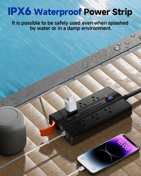 iwister angled outlets close-up demonstrating easier plug access and reduced crowding benefit