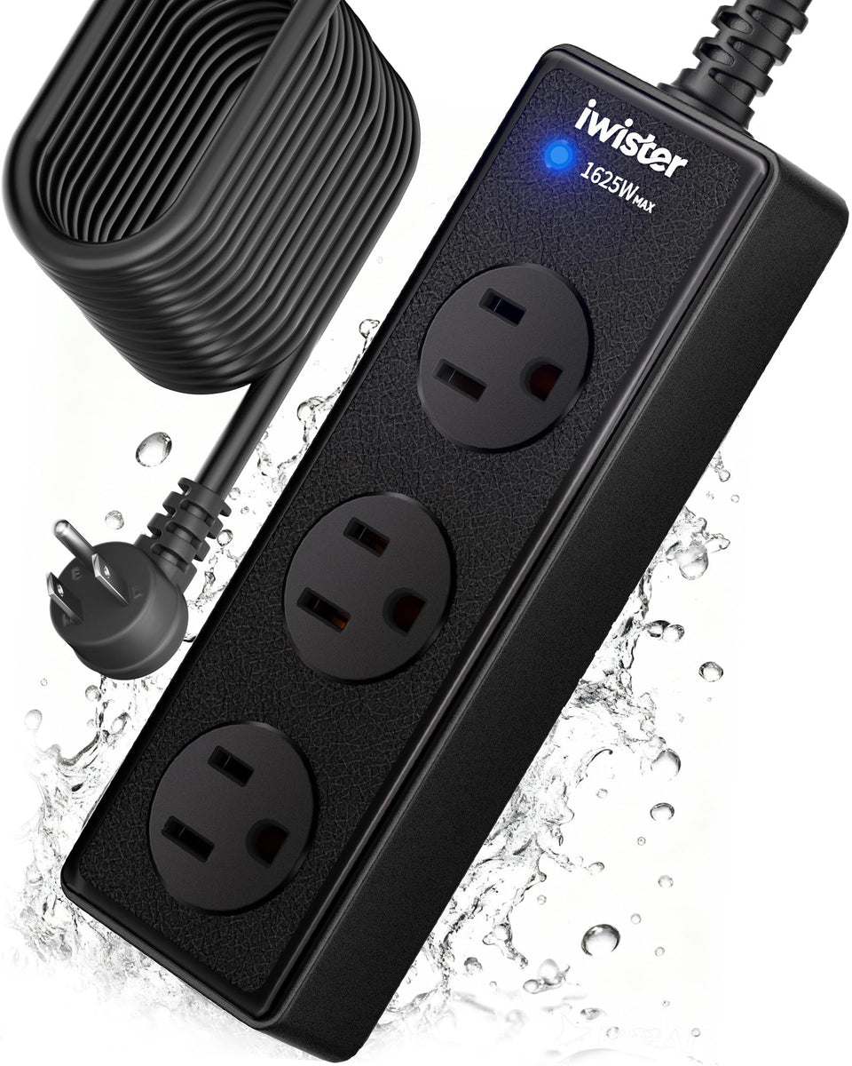 iwister front view mounted outdoors showing neat, durable three-outlet access and convenience