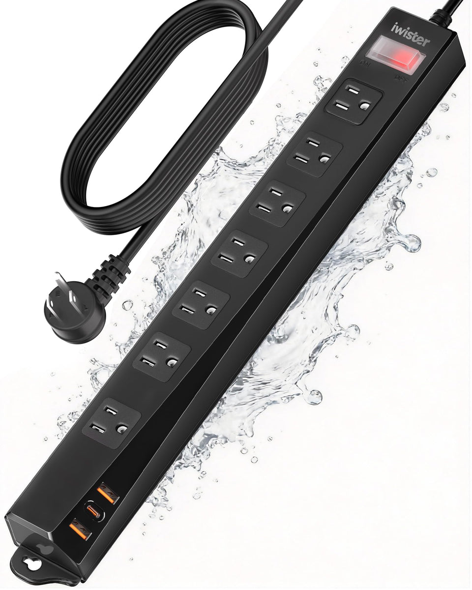 iwister front view showing seven outlets and overall layout, convenient organization