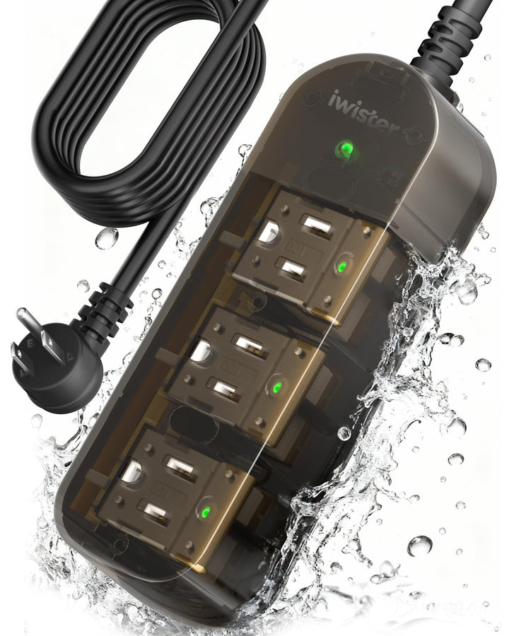 iwister front view showing three outlets and stable power distribution