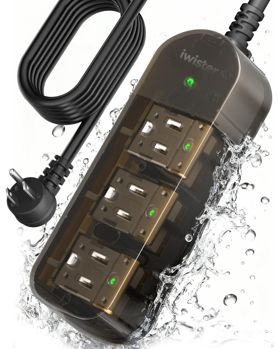 iwister front view showing three outlets and stable power distribution