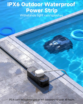 iwister three grounded outlets top view enabling multiple devices outdoors