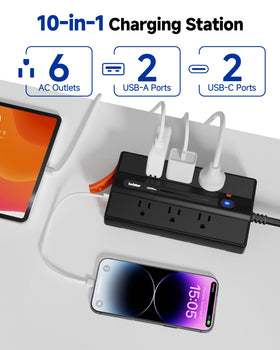 iwister USB-A and USB-C ports with protective sleeves preventing moisture and dust ingress