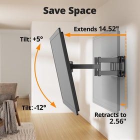 IWORKBOARD 110 lb capacity safely holds larger TVs.