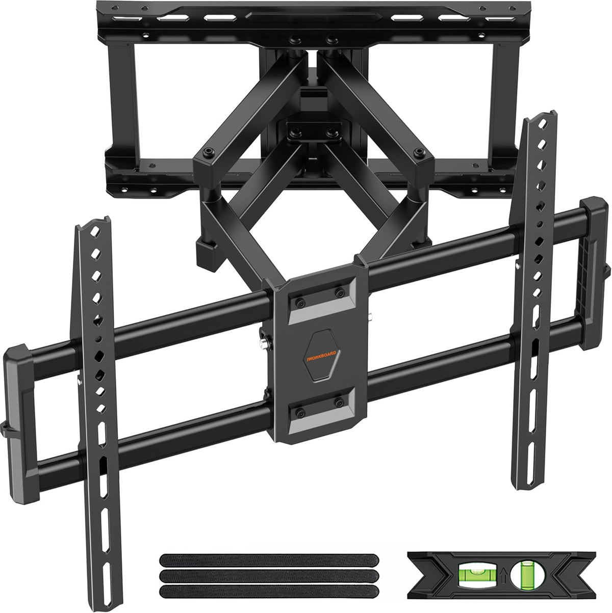 IWORKBOARD front view of mounted TV showing low-profile save space benefit