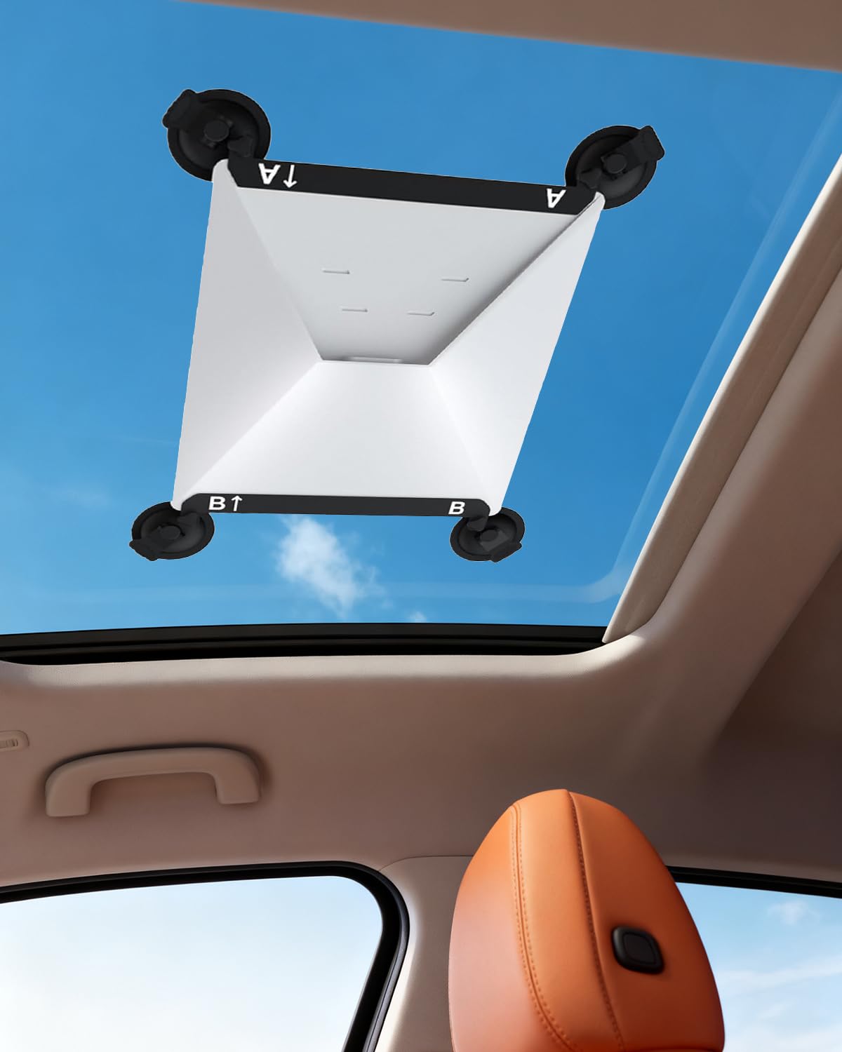 IWWFDD Starlink Mini suction cup mount on car window offering secure grip for travel