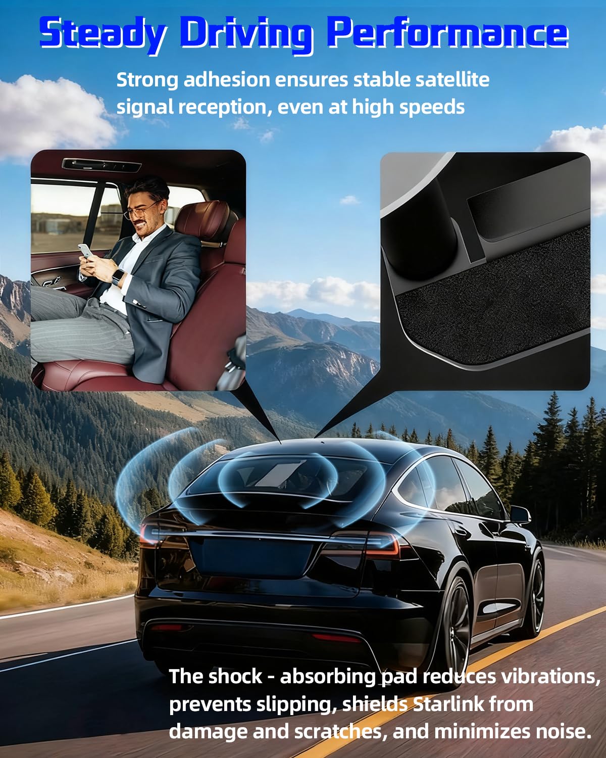 IWWFDD Starlink Mini on windshield maintains stable signal during trips