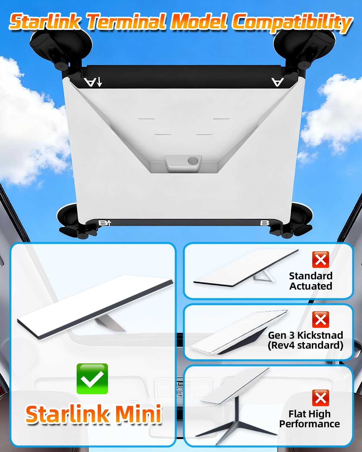 Two replacement suction cups included with IWWFDD Starlink Mini mount